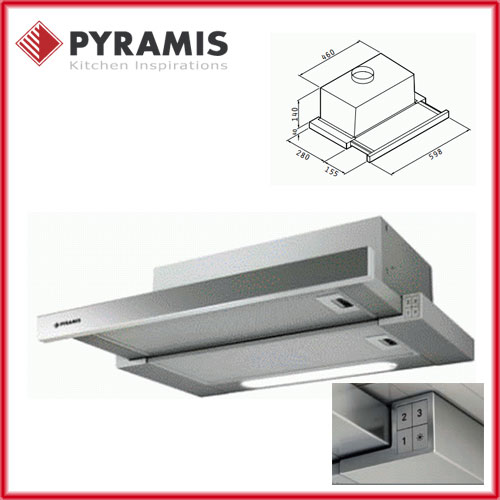 PYRAMIS TURBO SLIM 60cm INOX