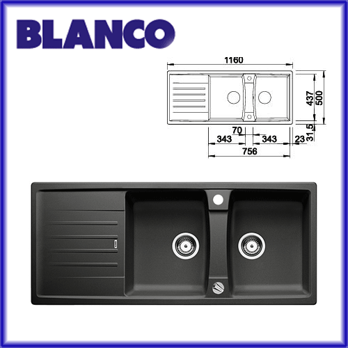 BLANCO LEXA 8S SILGRANIT