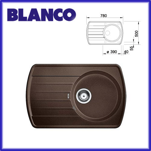 BLANCO RONDOVAl 45S SILGRANIT