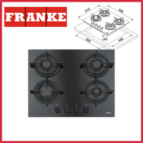 FRANKE FHCR 604 4G HE BK C CRYSTAL BLACK -  