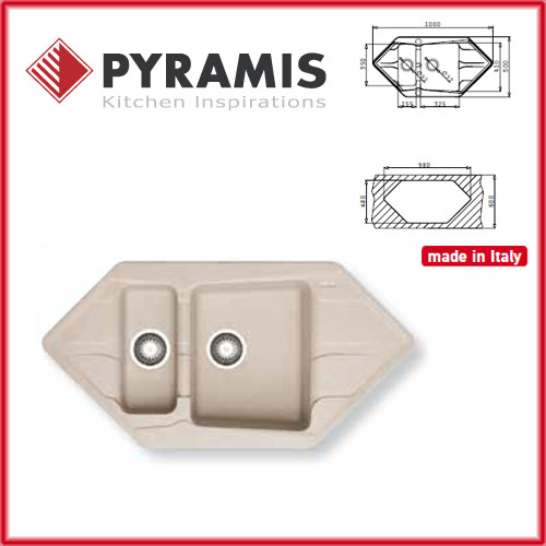 PYRAMIS PETRA CORNER 100x50 1 1/2B 2D