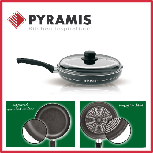 PYRAMIS OLYMPIA FRYING PAN with LID  PTFE 28  