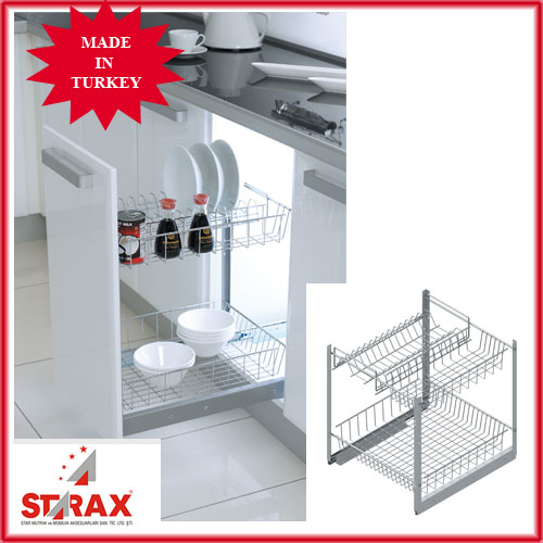 S2166 Кошница за чинии и чаши с пълно изтегляне STARAX - шкаф 60